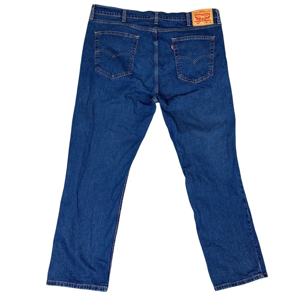 Levis 514 Straight Fit Mens Blue Denim Jeans W40 L30 00514-1744